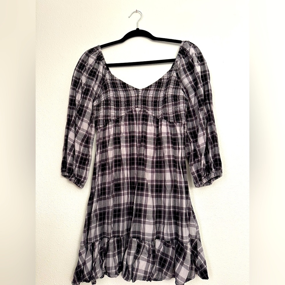 PLAID MINI DRESS